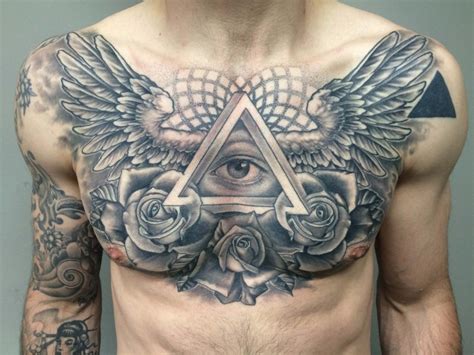 tatuajes grandes en el pecho|25 tatuajes en el pecho para mujer y hombre。